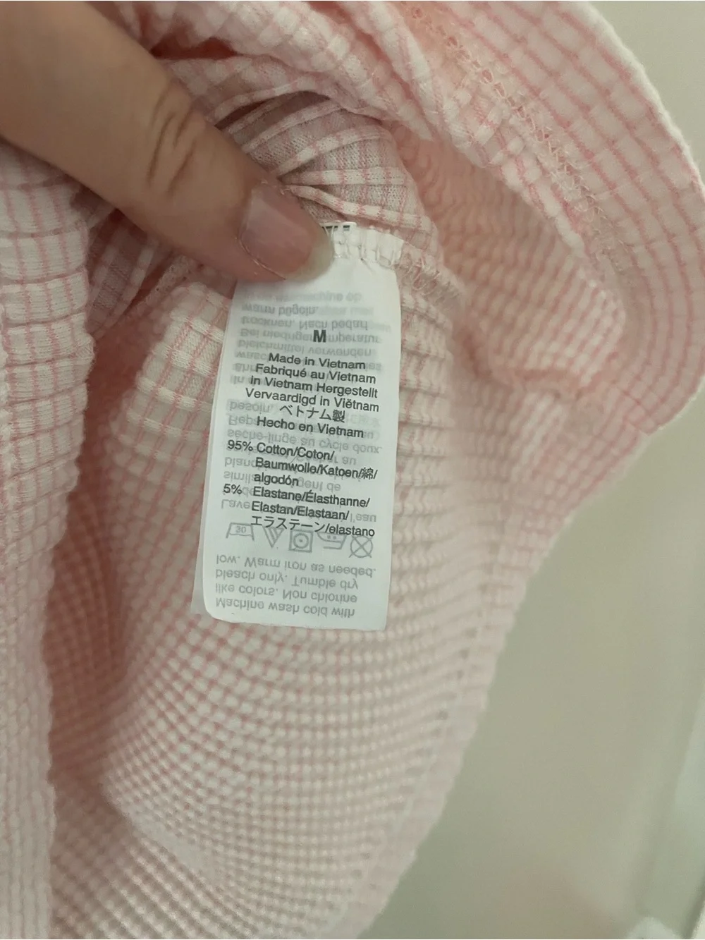 J. Crew Pale Pink Ribbed Henley Short Sleeve Top Size M